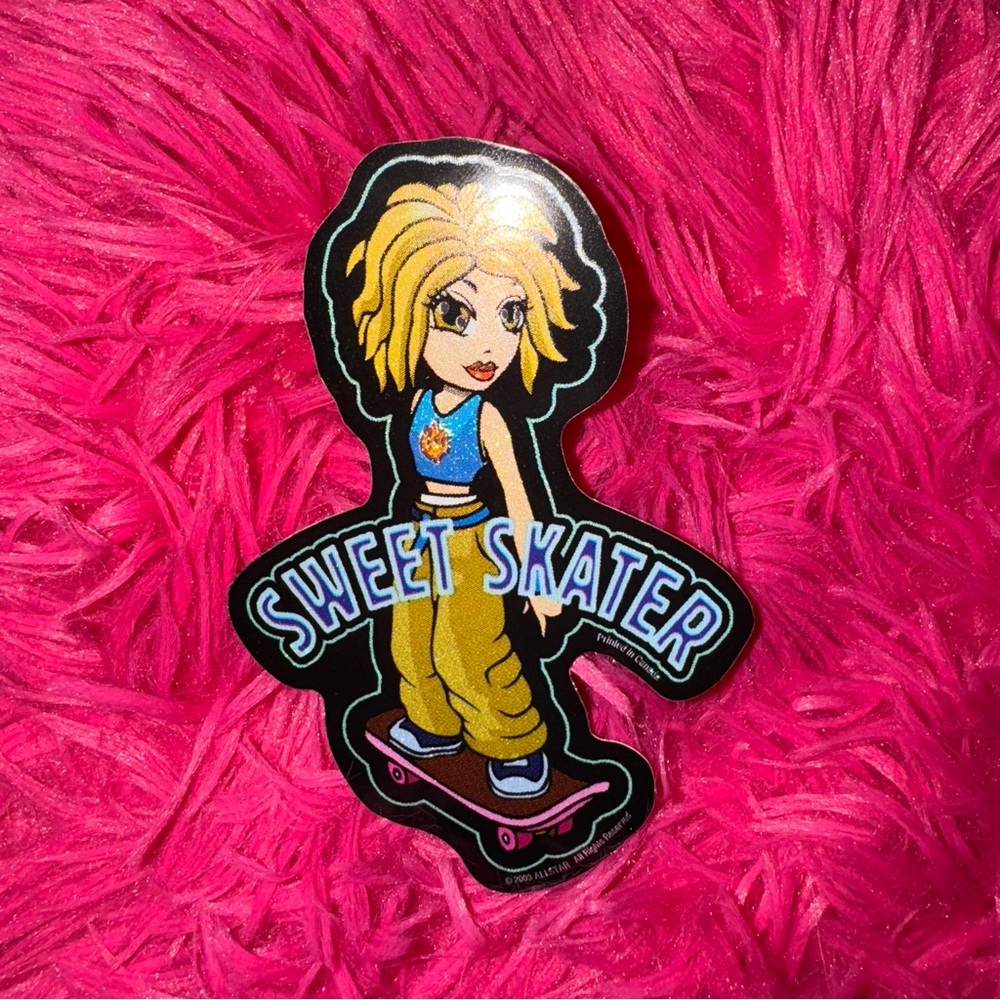 vintage y2k girls vending machine sticker